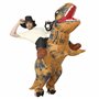 Homme&Femme Cavalier Dinosaure Funny Fancy Dress Party Inflatable Costume Brown(Convien