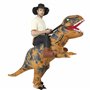 FXICH Costume gonflable Trex pour adulte,Homme&Femme Cavalier Dinosaure Funny Fancy Dress Party Inflatable Costume Brown(Convien