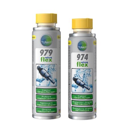 Kit pratique ! Tunap Microflex 979 Nettoyant pour injecteur direct essence Nettoyant injecteur 300 ml + 974 Protection directe p