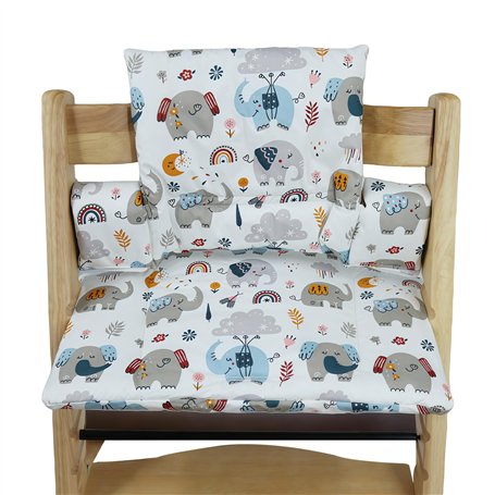 LEKEFET Kids Coussin d'assise pour chaise haute Stokke Tripp Trapp Trapp - 2 pièces - Imperméable - Amovible - Doux - Nettoyage