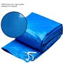 Ostop Bâche Piscine Ronde Diamètre 183 cm, Baches Solaire Piscine de Protection Couverture Piscine Imperméable Coupe-Vent Corde