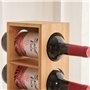 XUANYU Porte-Bouteilles en Bois pour 5 Bouteilles (50cl), Casier à Vin Range Bouteille, Casier à Vin en Bambou, Étagère à Vin Ex