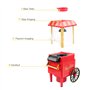 Machine à pop-corn rétro - 1200 W - Pour la maison - Avec air chaud - Sans graisse - Sans huile - Opération à un bouton - Popcor