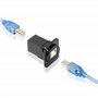 QIANRENON USB B Panneau Montage Imprimer Adaptateur USB B Femelle vers USB B Femelle Connecteur Prises USB B Extension Coupleur 