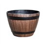 Hidyliu Pot de Fleur tonneau Bois Decoration Grand de Jardin en résine Imitation tonneau de Bois de décoration de la Maison Styl