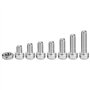 Vis à Tête Cylindrique 90Pcs 1/4-20UNC Vis à Tête Creuse à Six Pans Creux en Acier Inoxydable 304 Vis à Tête Cylindrique à Tête 