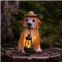 Tuzsocr Statues de jardin solaires - Figurines de chien avec lanterne solaire LED - Décoration de jardin pour l'extérieur - Stat