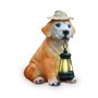 Tuzsocr Statues de jardin solaires - Figurines de chien avec lanterne solaire LED - Décoration de jardin pour l'extérieur - Stat