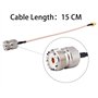 TengKo Portable Antenne Adaptateur Câble SMA Femelle UHF SO-239 Connecteurs Femelles 15cm pour Wouxun Baofeng Quasheng Linton co