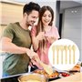 MeoZynxadril 6 Pièces Ustensiles de Cuisine en Bambou - Spatule, Cuillère en Bois - Ensemble pour la Cuisine
