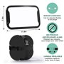 Vinabo Miroir Voiture Bébé Retroviseur Bebe avec 360° Rotation Réglables Incassable,Rétroviseur Grande Vision pour Siège Arrière