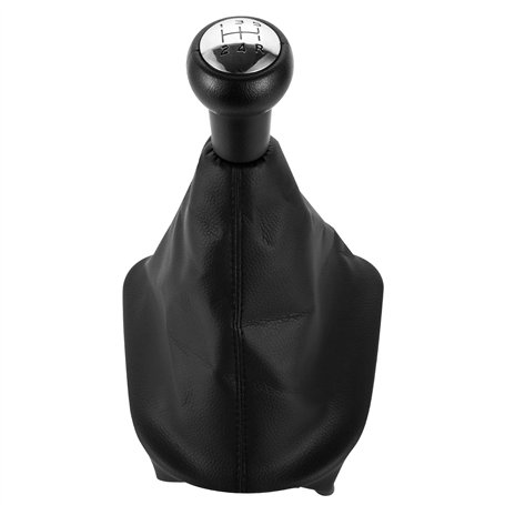 DOMENICA 5 Vitesses Pommeau de Levier de Vitesse avec Soufflet Compatible pour Peugeot 207 307 308 CC