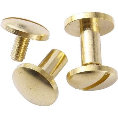 10 ensembles Rivets en Cuir Boutons en Laiton Massif Vis à Clous pour le Cuir les Bagages les Cadres Photo et Autres Objets Arti