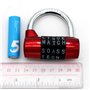 Serrure de casier de gymnastique, cadenas de sécurité robuste avec mot de passe, 5 lettres (rouge)