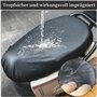 AMANDELIZABE Housse de siège de moto, housse de siège universelle pour scooter, housse de protection contre la pluie avec bande 