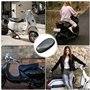 AMANDELIZABE Housse de siège de moto, housse de siège universelle pour scooter, housse de protection contre la pluie avec bande 