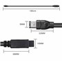 MEIRIYFA FireWire 1394B 9 broches mâle vers 6 broches mâle Firewire 800 vers 400 IEEE Câble d'extension pour appareils photo num