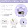 CIRULLI Lampe UV LED Sèche Ongles,168W Portable, Séchoirs, Séchage Rapide 4 Minuterie,avec Capteur Automatique et LCD Ecran Pour
