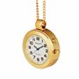 Goldene Montre parlante pour femme avec pendentif en forme de montre de gousset