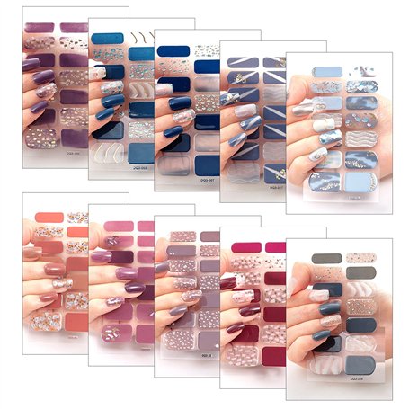 Zasjon Autocollants à Ongles Auto-Adhésifs