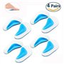 Cisixin 4 Paires Semelles orthopédiques en Silicone Gel Pad Arch Orthétique Semelle Pied Plat (Bleu)