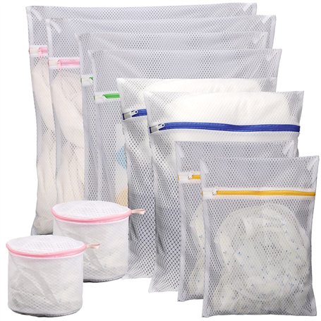JOIKIT Lot de 10 sacs à linge en maille de 5 tailles