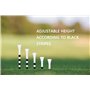 Zivisk Tee Golf Bois 83mm Lot de 100 Tees Golf en Bambou - Blanc