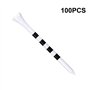 Zivisk Tee Golf Bois 83mm Lot de 100 Tees Golf en Bambou - Blanc