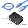 Commutateur de partage d'imprimante USB 2.0 - 2 ports USB avec lumière LED - 2 ordinateurs partagent 1 imprimante - Commutateur 