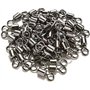juzishangdian 100pcs Pivots Roulants de Pêche avec Anneaux Solides Connecteur de Crochet de Pêche Matériel de Terminal de Pêche 