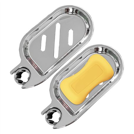 ATBUSS Lot de 2 Porte-Savon Avec Couvercle en Silicone Antidérapant