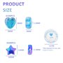 300 Pièces De Perles Acryliques Plaquées Couleur Avec 1 Rouleau De Cordon élastique, Perles D'amour Colorées En Forme D'étoile P