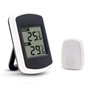 Ulable LCD Digital Thermomètre sans fil pour intérieur ou extérieur， mini capteur de température ambiante