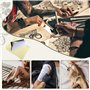 TOSAVGA Lot de 100 Stencil Tatouage Transfert, Papier Transfert Tatouage, A4 Papier Tatouage Temporaire, DIY Tattοο Papier pour 