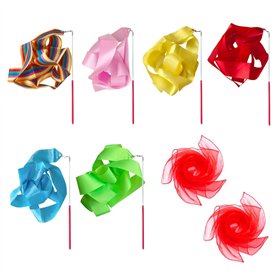6 Rubans De Gymnastique Et 2 Foulards De Danse, Accessoires De Spectacle De Danse, Rubans De Danse pour Enfants, Foulards De Per 6 Rubans De Gymnastique Et 2 Foulards De Danse