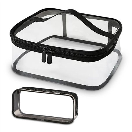 1 trousse de toilette de voyage transparente