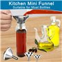 VFANDV 3 Pièces Ensemble d'entonnoirs en Acier Inoxydable, Entonnoir de Cuisine avec 2 Brosse Petit Entonnoirs Empilables avec P