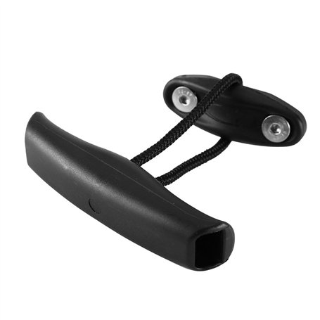 2pcs / Set poignées de Kayak avec vis durables en Nylon Noir canoë Bateau Tirer poignée de Transport avec Cordon Avant arrière A
