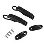 2pcs / Set poignées de Kayak avec vis durables en Nylon Noir canoë Bateau Tirer poignée de Transport avec Cordon Avant arrière A