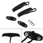 2pcs / Set poignées de Kayak avec vis durables en Nylon Noir canoë Bateau Tirer poignée de Transport avec Cordon Avant arrière A