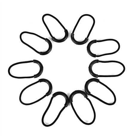 Alomejor 10Pcs / Pack Tirettes de Fermetures Tire Zip Cordon Zipper Pull Cordon de Tirage en Plastique pour Curseur de Fermeture