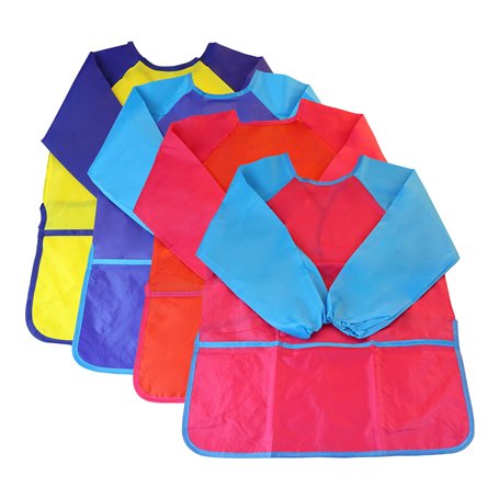 EASYKEENECOM Pack De 4 Tabliers De Peinture Pour Enfants