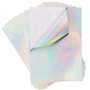 Lot de 10 feuilles de papier autocollant holographique A4 imprimable en vinyle Séchage rapide Imperméable vinyle arc-en-ciel pap