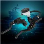 Broco Maitre Cylindre Frein Avant Moto, Universal 7/8" (22 mm) frein moto embrayage réservoir du maître cylindre Set Noir Manett