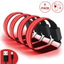 Lot de 4 Bracelets LED Clignotants Réfléchissants