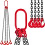 Mophorn Chaîne de Levage de Poids à 4 Pieds Élingue en Acier Allié 2 m Diamètre Chaîne 8 mm Capacité Charge 4 T Élingue de Chari