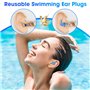 ZEEOYAN Bouchon Oreille Piscine Adultes, 4 Paires bouchon d'oreille piscine de natation en Silicone Réutilisables et Imperméable