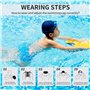 Newaner 2 Pièces Bonnet de Bain pour Enfants en Silicone, Protection auditive, Revêtement Ripstop pour Confort et résistance au