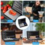 QEIHITYO Balance de Precision 500g/0.01g avec Écran LCD et Tare Function, 7 Unités, Bleu, Acier Inoxydable + ABS, Portable pour 