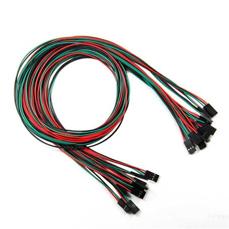 DollaTek 10 pcs/lot 70cm 3 broches femelle au câble de Dupont de fil de cavalier femelle pour l'imprimante 3D